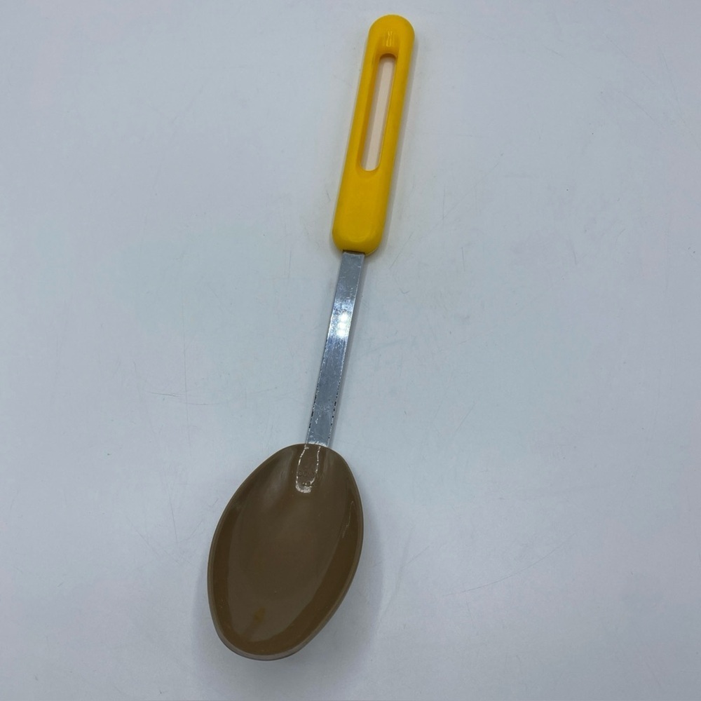 BONNY USA Nylon Solid Serving Spoon Yellow Handle Heat Resistant Vintage